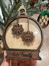 Load image into Gallery viewer, Family Christmas Ornament - Snowglobe
