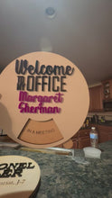 Load and play video in Gallery viewer, Custom rotating office door sign with six status messages. (Fully customizable)
