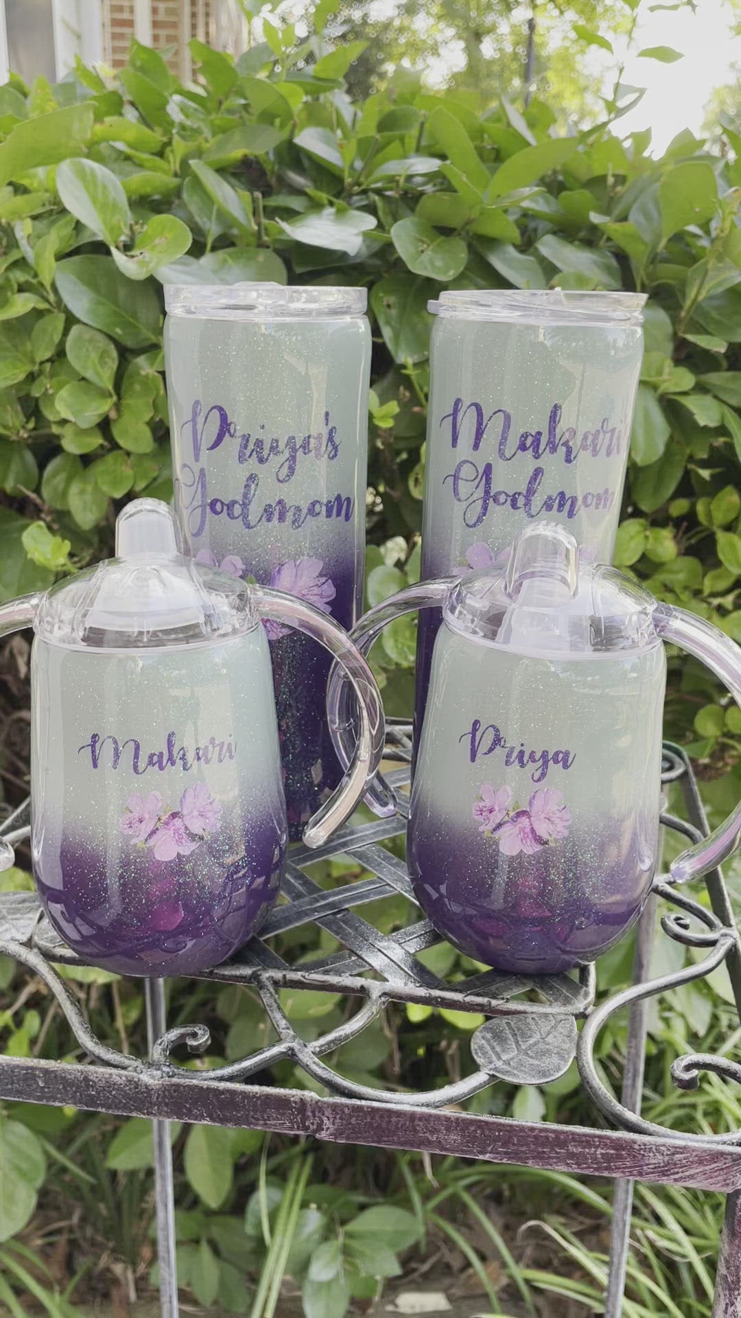 Floral Mama Tumbler & Mini Sippy Cup Designs for Mom & Kid