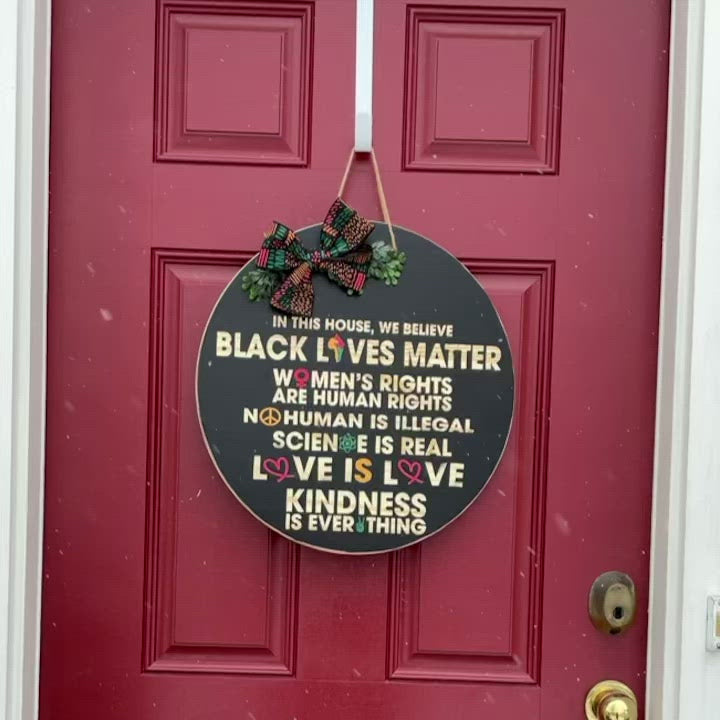 Door Round- In this House (Black, Red, Green)