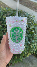 Load and play video in Gallery viewer, Pearl Starbucks Inspired Cup with any color accent
