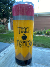 Load image into Gallery viewer, Teacher Pencil Tumbler - 20 oz.
