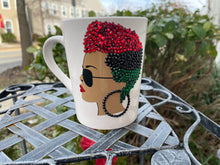 Load image into Gallery viewer, Bling mug- red black green
