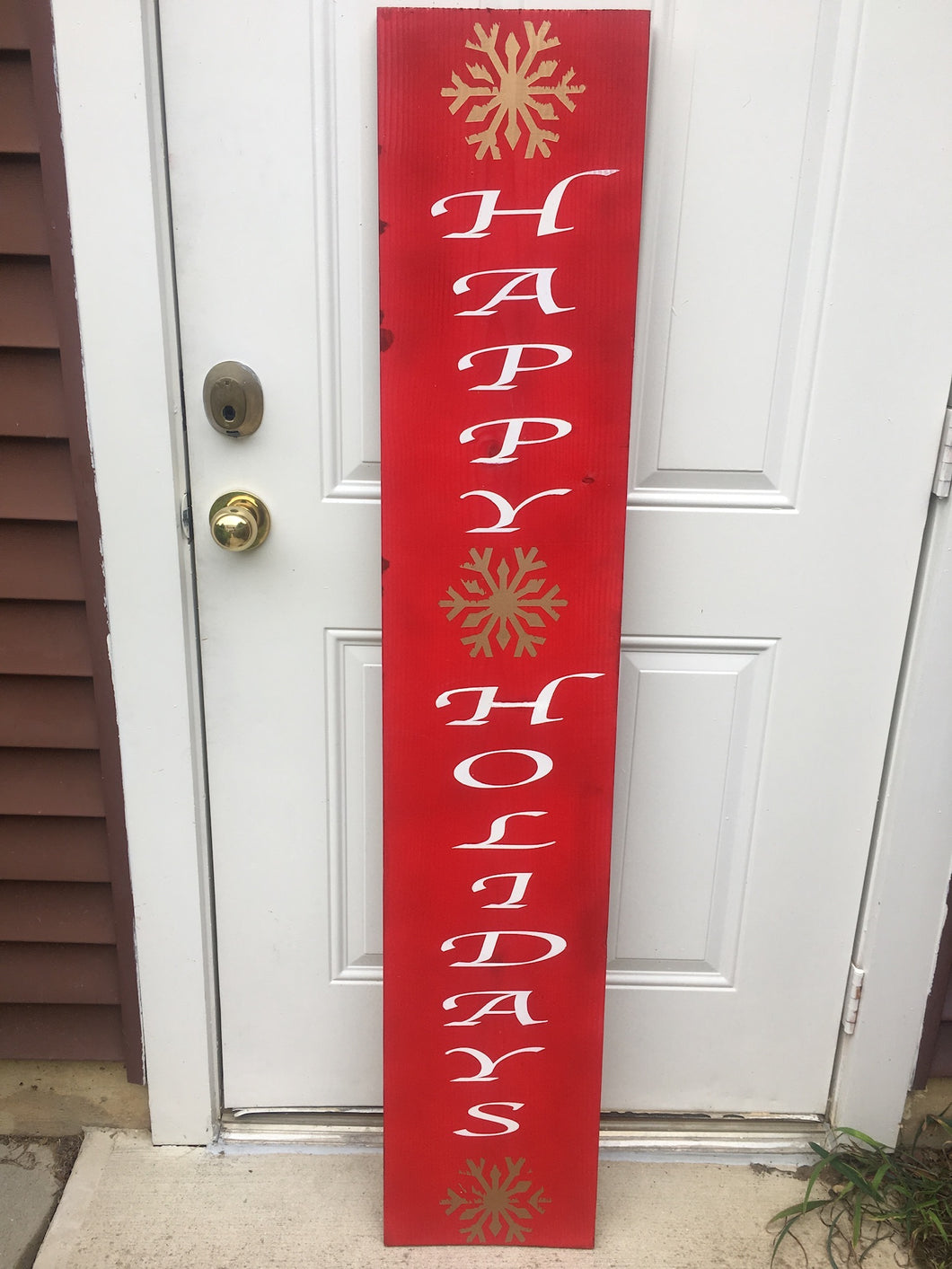 Vertical 5’ Sign - Happy Holidays