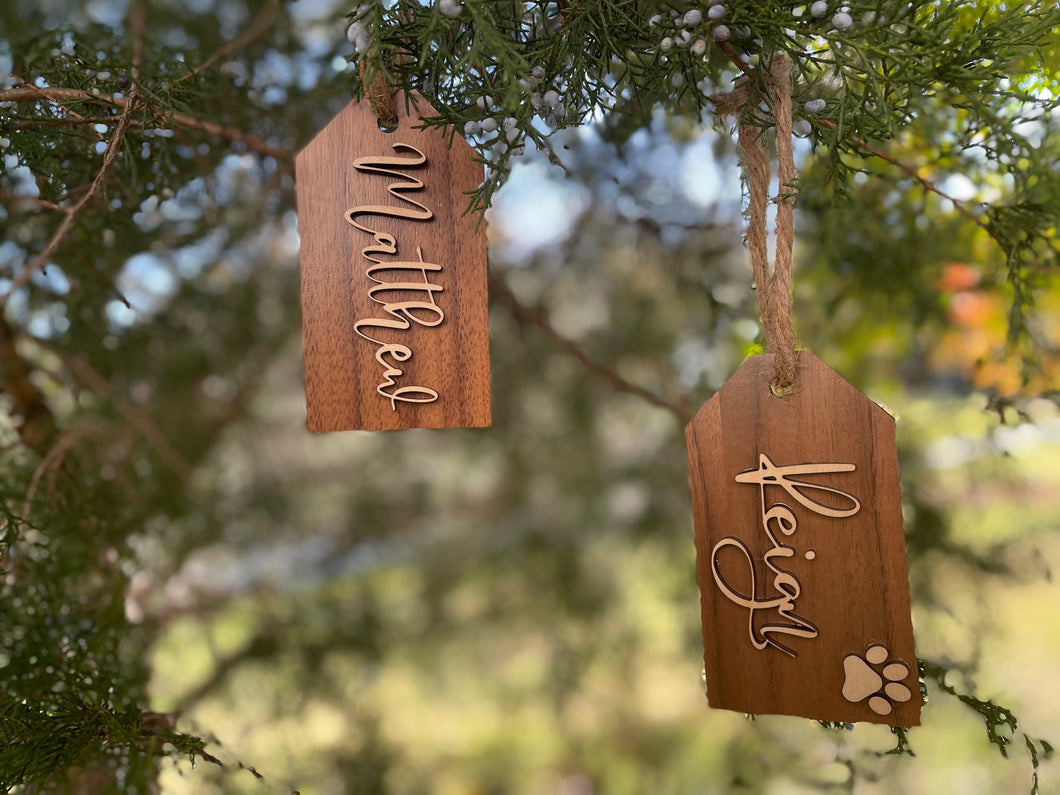 Wood Personalized Ornament