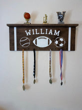 Load image into Gallery viewer, Trophy/Medal rack made of wood
