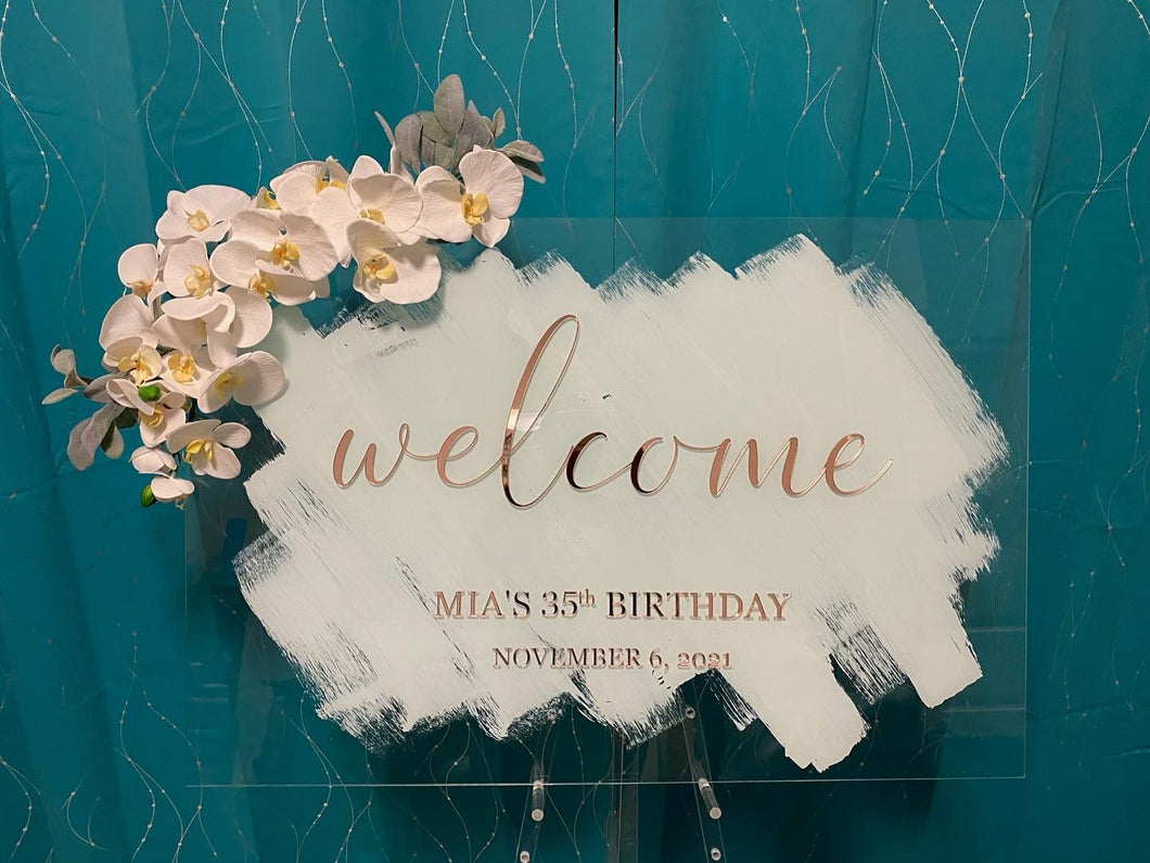 Acrylic sign floral add on